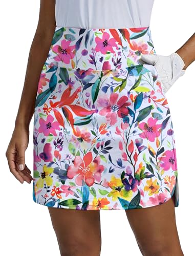 PINSPARK 18" Skorts for Woman Golf Skirt Quick Dry Pickleball