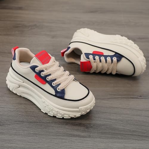 Women's Fashion Chunky Sneakers Lace Up Platform Sneakers Mesh Breathable Casual Walking Shoes4