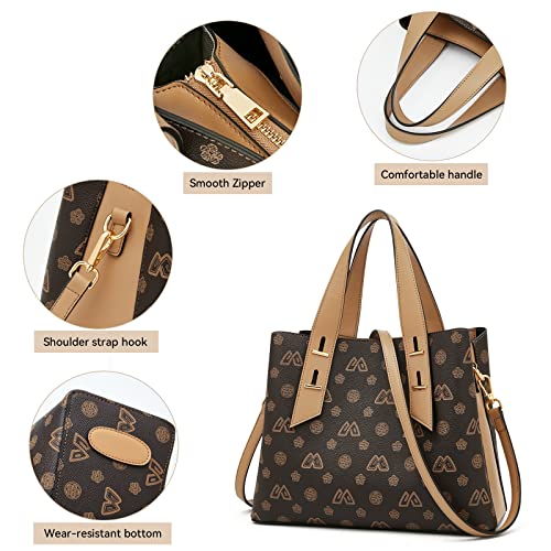 Image of LAORENTOU Women Crossbody Handbags Genuine Leather Satchel Handbags for Women Top-handle Shoulder Tote Purses