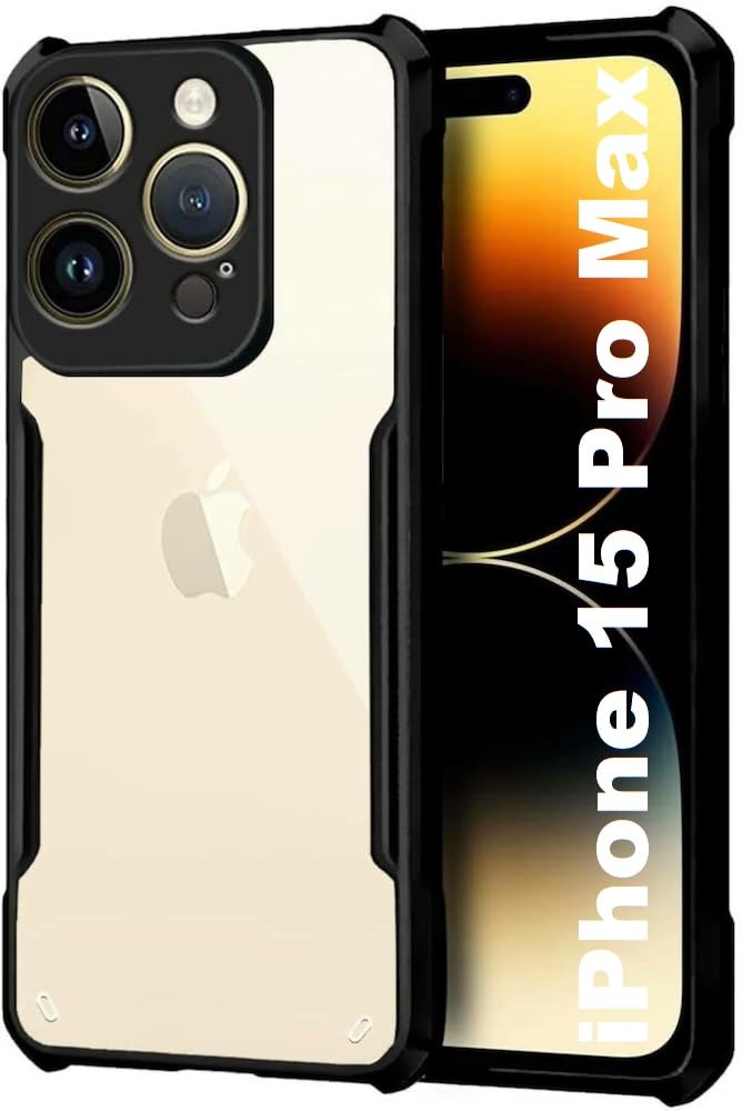 AARALHUB Back Cover Case for Apple iPhone 15 Pro Max |Transparent