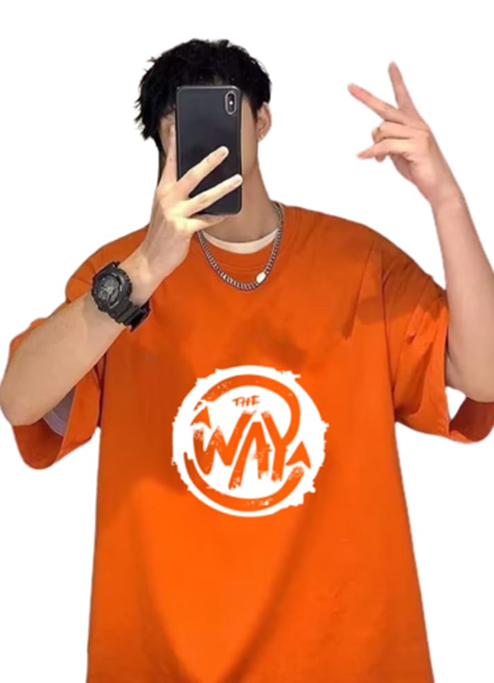 THALASI Men's Cartoon Oversized Fit T-Shirt