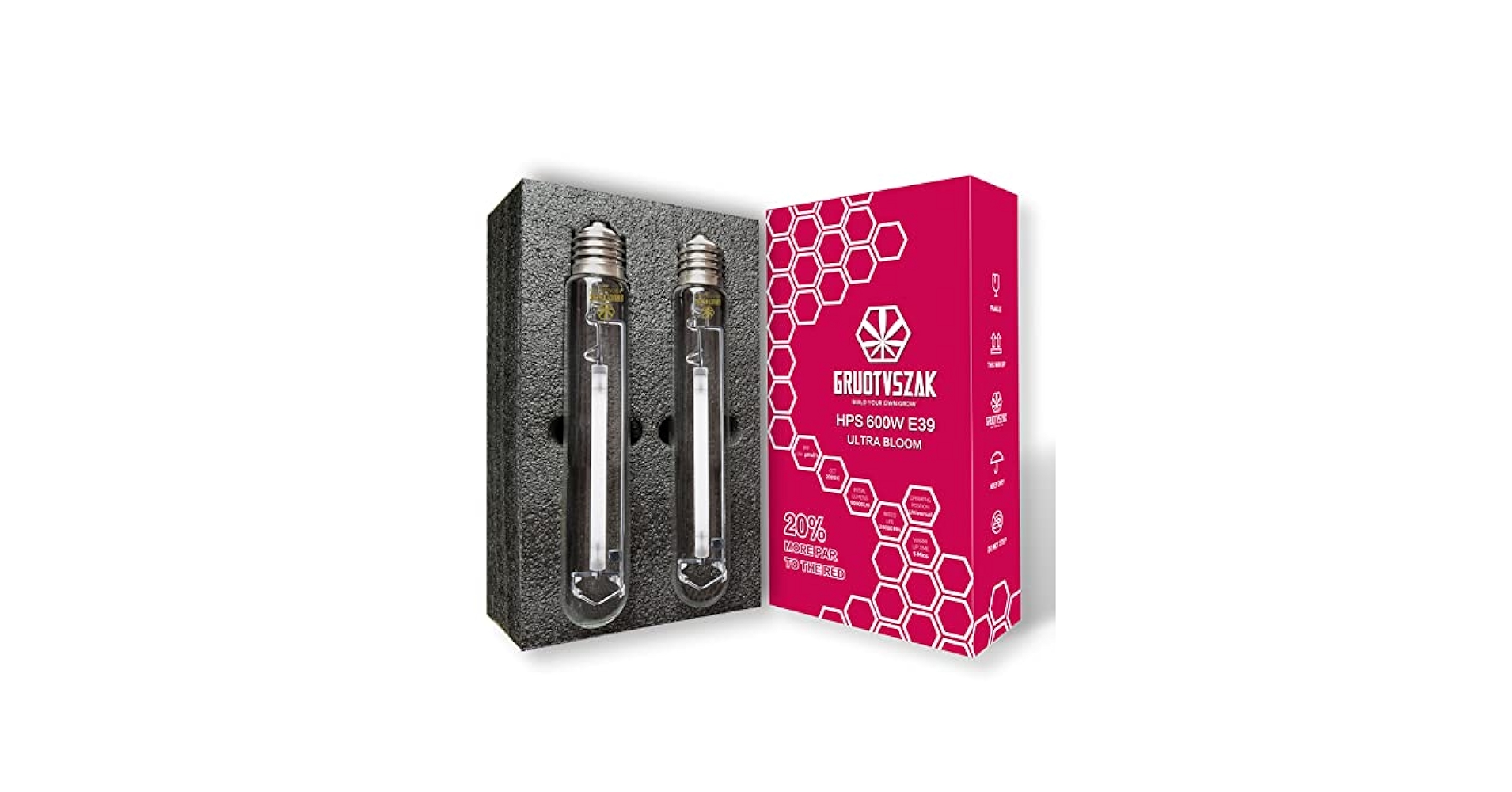 Amazon.com : GRUOTVSZAK HPS 600 Watt Grow Light Bulb E39 Up