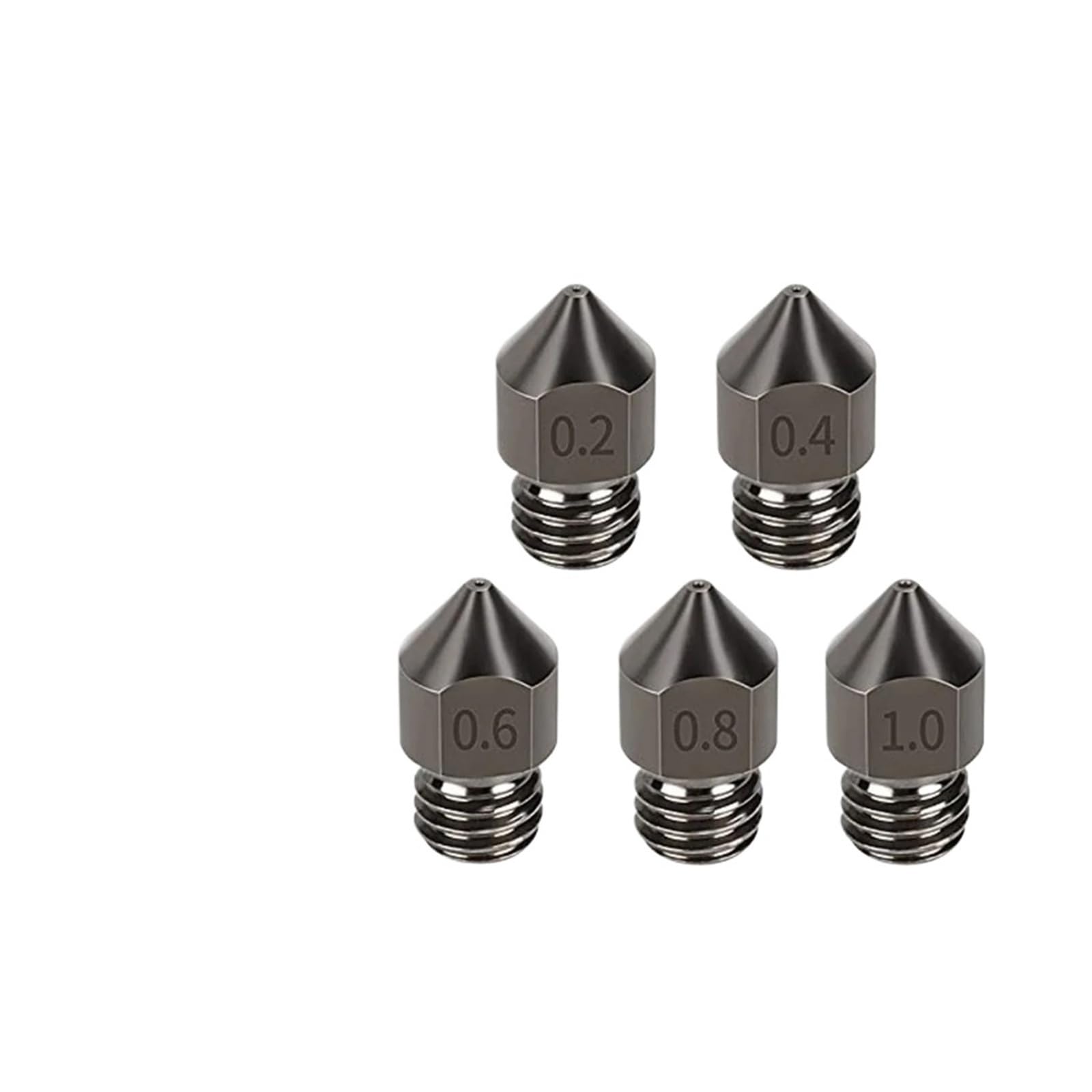 Compatible con Creality, 5 boquillas endurecidas MK8 de 0,4 mm.