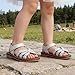 Imagen de MASOCIO Sandalias Niña Verano Zapatos Respetuosas Sandalias de Vestir para Niña Bebé Bebe con Punta Abierta Talla 23 Plateado