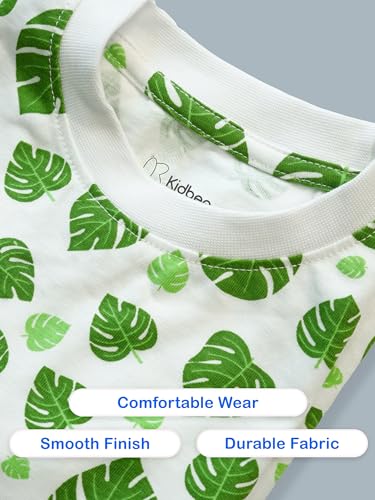 Image of Kidbea Kids Cotton Clothing Set | Ultra-Soft Printed Half Sleeve T-shirt & Shorts Set Comfort Fit Casual Wear for Boys & Girls