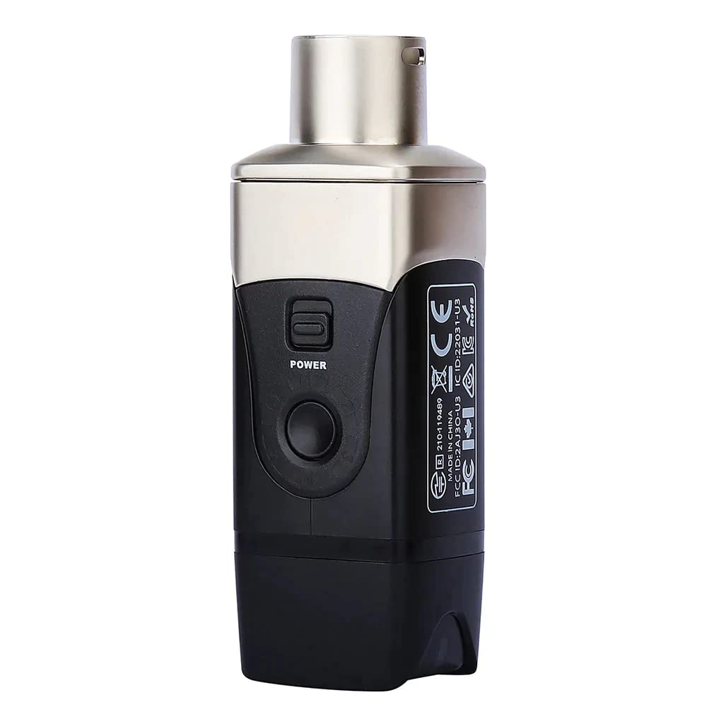 XVIVE U3R - Ricevitore per Microfono Wireless, Banda di Frequenza 2,4GHz, Audio Digitale 24-Bit/48kHz con Bassa Distorsione, 5 Ore di Autonomia e Batteria al Litio Inclusa- Da Usare con Trasmettitore