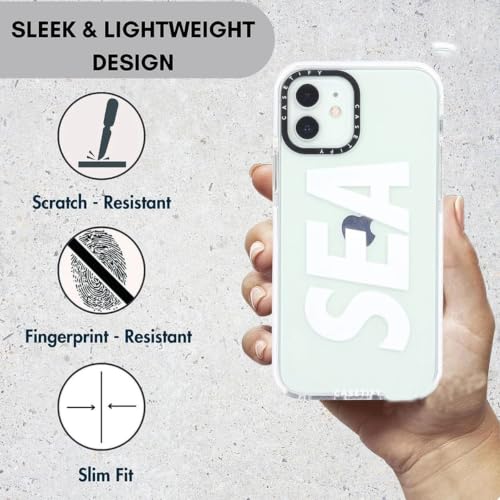 Image of for iPhone 16 Plus SEA Case Transparent, Grip Case Silicon Slim Fit Shock-Absorbing TPU Bumper & Anti-Yellowing Clear Protective Back Cover for iPhone 16 Plus (White,01)