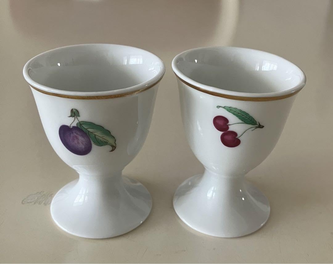 リチャードジノリ アンティックローズ エッグスタンド、2個 イギリス