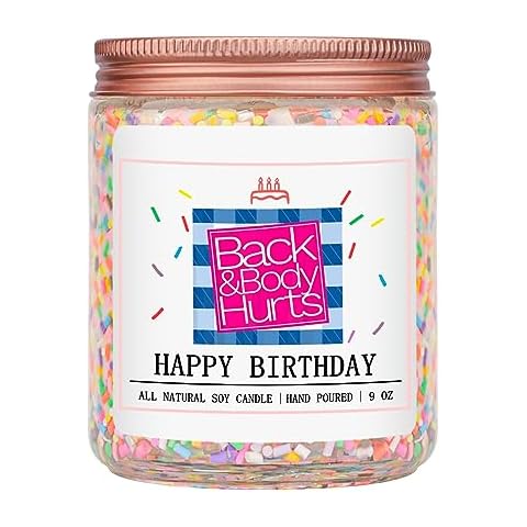 Homsolver Birthday Candles Gifts for Her and Him, Birthday Gifts for Women Men, Unique Best Friend Birthday Gift Ideas -Happy Birthday Candles Cover