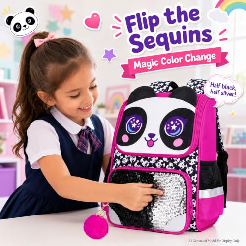 Image of KLFVB 3PCS Backpack for Girls and Boys, 15 inch Unicorn Dinosaur Bookbag with Lunch Box, Kids Preschool School bag
