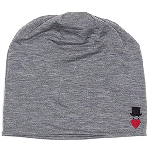 [Bohemians] {w~AY LOVE HAT EMB SOLID BARE WATCH CAP unbg hJ b`Lbv (63.GREY) MTCY