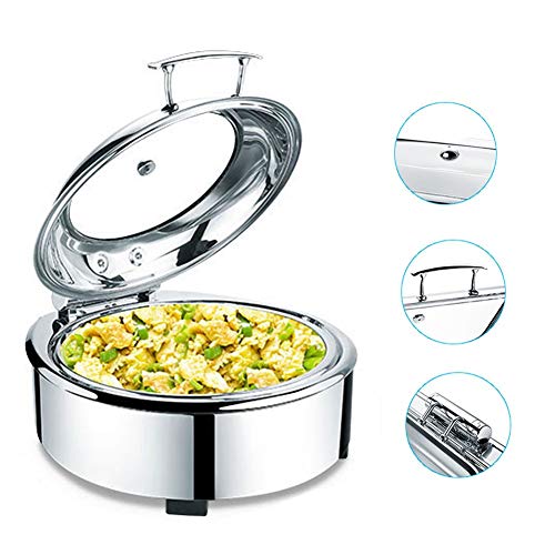 Aprilhp Kommerziell Buffetwärmer Warmhaltebehälter Stövchen Speisenwärmer Chafing Dish Edelstahl Wärmebehälter Chafer… – Bild 4