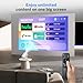 Smart Beamer Integrierte Apps Native 1080P 4K kompatibel 12000 Lumens, Autofokus Keystone Mini Projektor,WiFi 6 Bluetooth 5.4, 270° tragbarer Kino-Projektor für Android 11OS/HDMI LYNCAST
