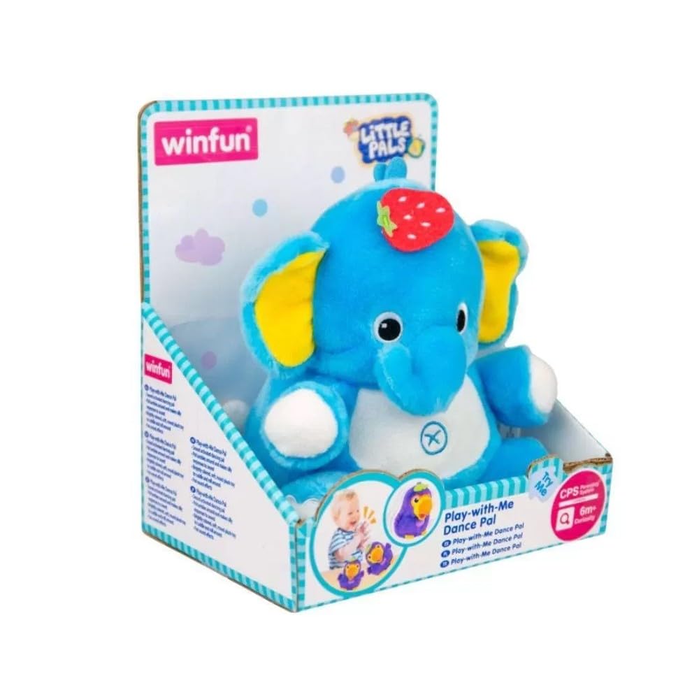 Winfun Play-with-Me Dance Pal | Light-Up Musical Toy with Dancing, Sounds & Movement | Encourages Active Play | Interactive Light-Up Dancing Elephant with Music & Voices | For Toddlers 12 Months+