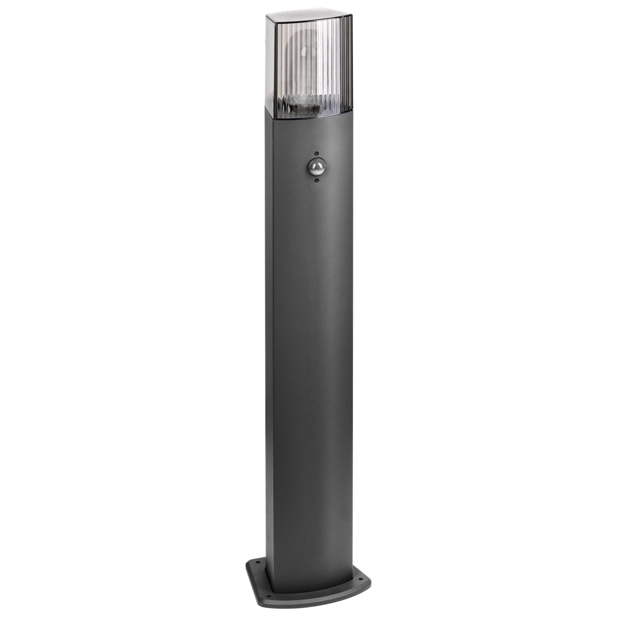 Paletto Luce da Giardino Esterno per Sentieri Vialetti Terrazze IP54 Palo Lampada da Terra Esterno Illuminazione Esterna Base E27 Lampadina non Inclusa (con sensore di movimento)