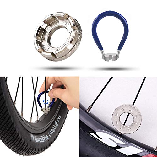 image for Holoras Bicycle Spoke Wrench Tool, 2pcs Pocket Bicycle Spoke Wrench Se