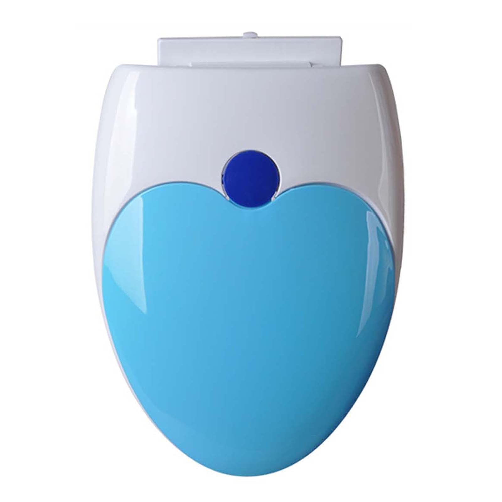 Sedile WC colorato con seggiolino per bambini integrato, sedile WC spesso, sedile WC a chiusura rallentata, materiale PP, installazione inferiore, facile da installare e pulire/giallo/allungato-V