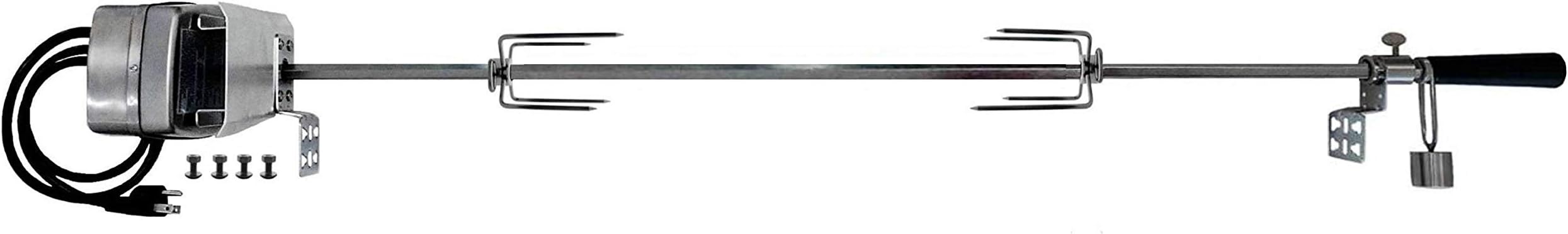 Amazon.com : OneGrill Heavy Duty Chrome Universal Grill Rotisserie Kit ...