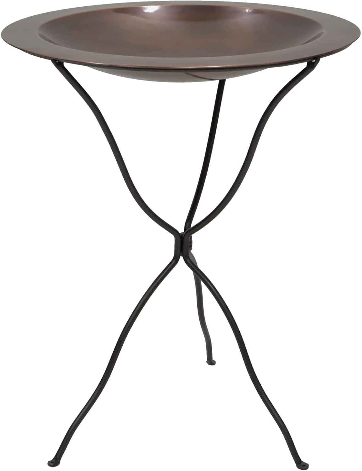 Achla Designs 201-0003 24" Classic Ring Stand Birdbath, Antique Copper Plated
