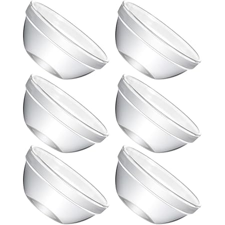 Housoutil Set of 6 Glass Bowls, 2. 3 x 1. 1 Inch Mini Prep Bowls Stackable Glass Serving Bowls for Kitchen Prep, Dessert, Dips, Salad, Candy Dishes
