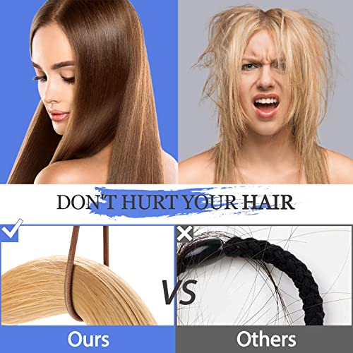 Kanprincess 100Pcs Brown Hair Ties For Thick Hair, Ponytail Holders Hair Ties No Damage For Women, Elastic Thick Hair Ties Hair Bands For Girl Thin Hair, Hair Styling Accessories For Daily Life (Brown) #TOP2