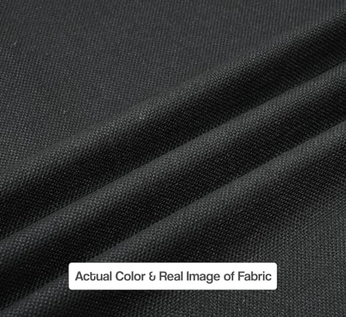 Image of FRESH FROM LOOM Jute 5 ft Curtain for Windows | Premium Curtains for Slider Track | Non-Ring Curtains | S-Wave Pleat | Parda | Light Block Parde | Breathable Fabric (Size - 5ft, Black, 2pc)