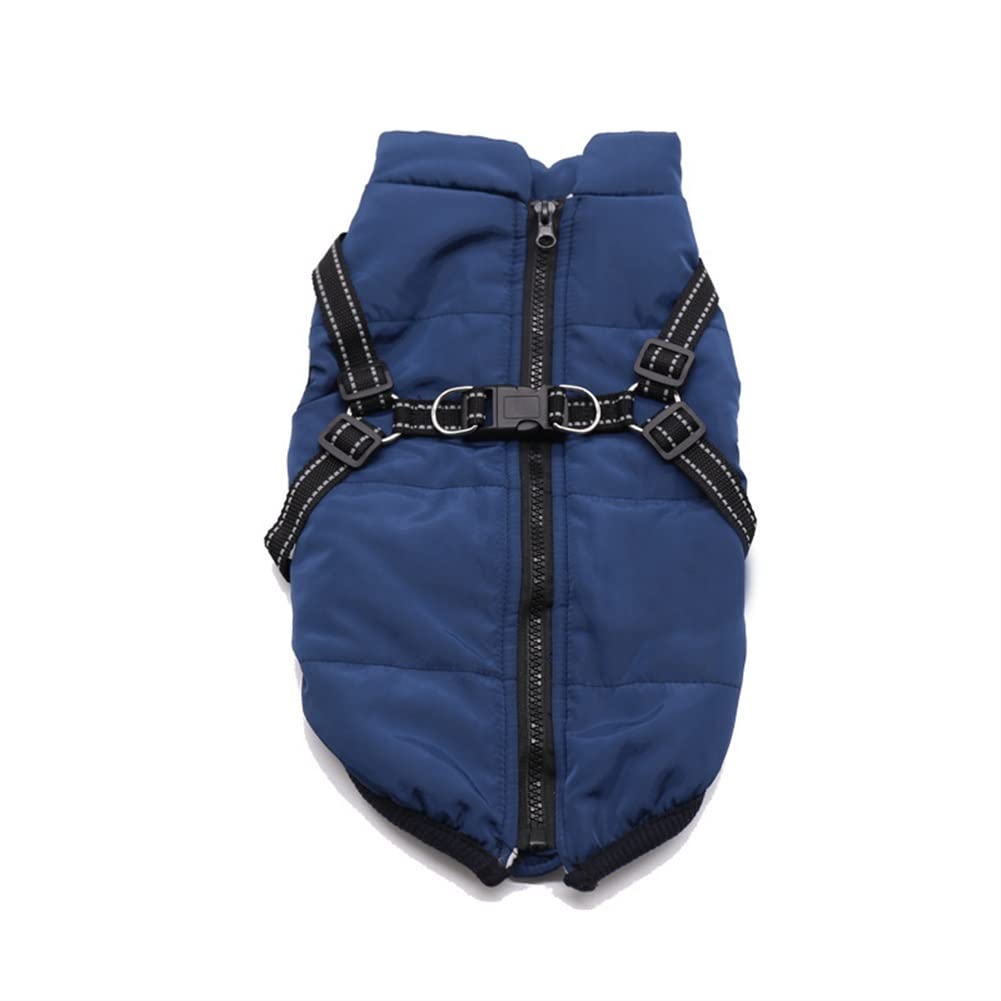 Veste d'hiver coton chien chat avec fermeture éclair lavable