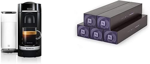 Kit de inicio de máquina de café Nespresso de De'Longhi, color negro con 250 cápsulas de café