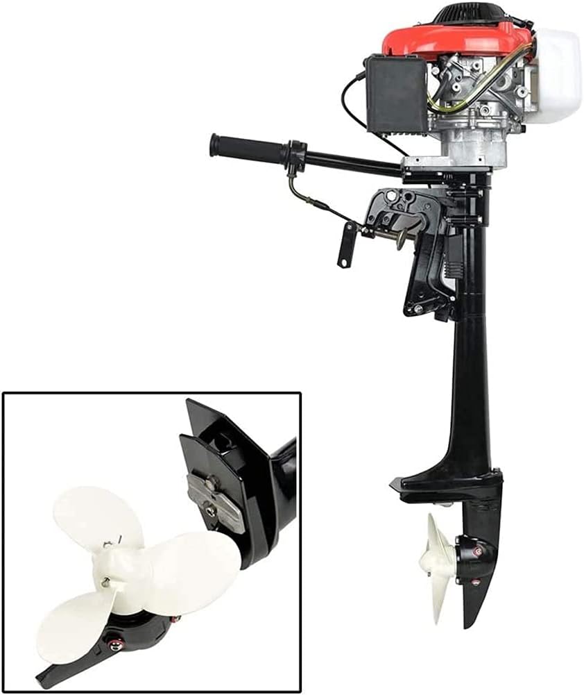 Amazon.co.jp TABODD 4ストローク 4HP 船外エンジンモーター 4HP 57CC マリンボートモーターエンジン 空気冷却