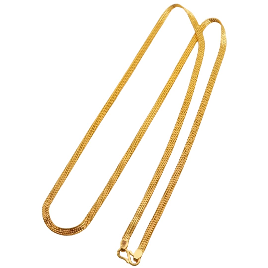 Stylish Gold Plated Chain for Men & Women | Trendy Unisex Necklace for Gifting
