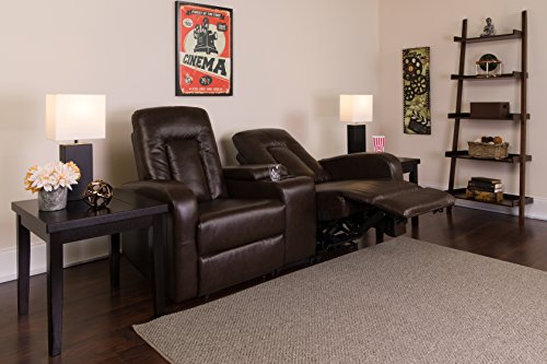 image for Flash Furniture Eclipse Series 2-Seat Reclining Brown LeatherSoft Thea
