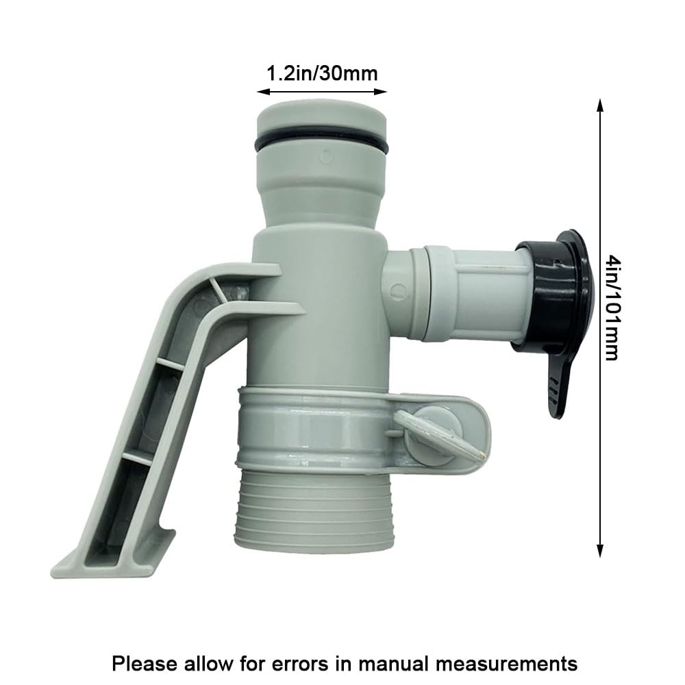 TopHomer 4 connettori per tubo della piscina, 637R 12363, adattatore per tubo con valvola a stantuffo, adatto per piscina fuori terra