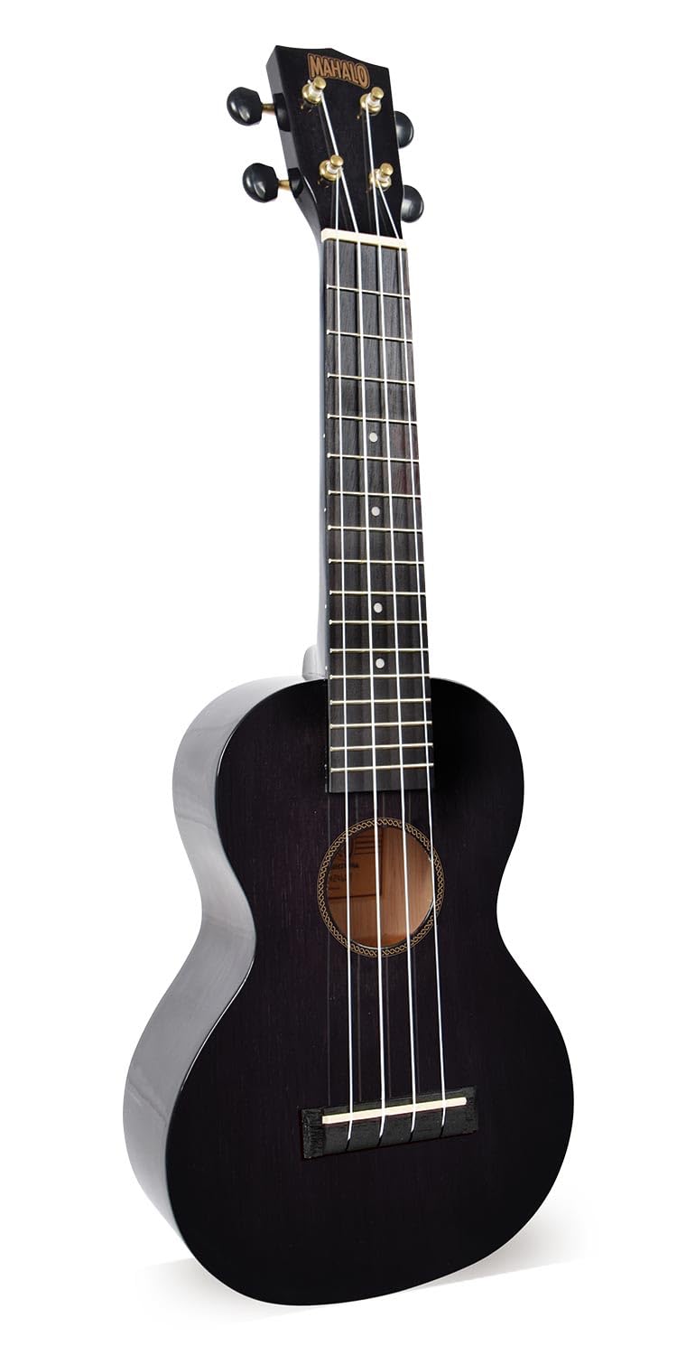 Mahalo-Hano-Hano-Ukulele-Konzert 2 Transparent Schwarz