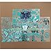 UV DTF Wrap Cup for Glasses, 6 Green Cowboy Themed Wipe-Off Transfer Stickers, UV DTF Transfer Waterproof Stickers for 16 oz Libbey Glasses