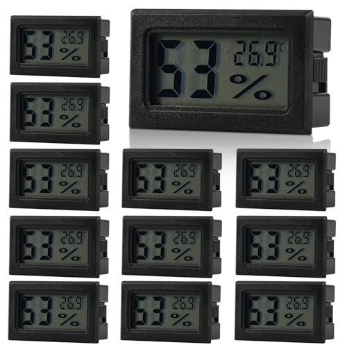 Thermometer Hygrometer Mini LCD Digitales: WIYETY 12er Innen Temperatur Luftfeuchtigkeit Messgerät, Thermo-Hygrometer, Temperature Humidity Meter für Büro Wohnzimmer Gewächshaus Kühlschrank Thermometer Hygrometer Mini LCD Digitales: WIYETY 12er Innen Temperatur Luftfeuchtigkeit Messgerät, Thermo-Hygrometer, Temperature Humidity Meter für Büro Wohnzimmer Gewächshaus Kühlschrank