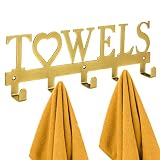 WeeksEight Metal Towel Holder Towel Rack, Wall Mount Towel Hanger Hooks for Bathroom Kitchen Bedroom
