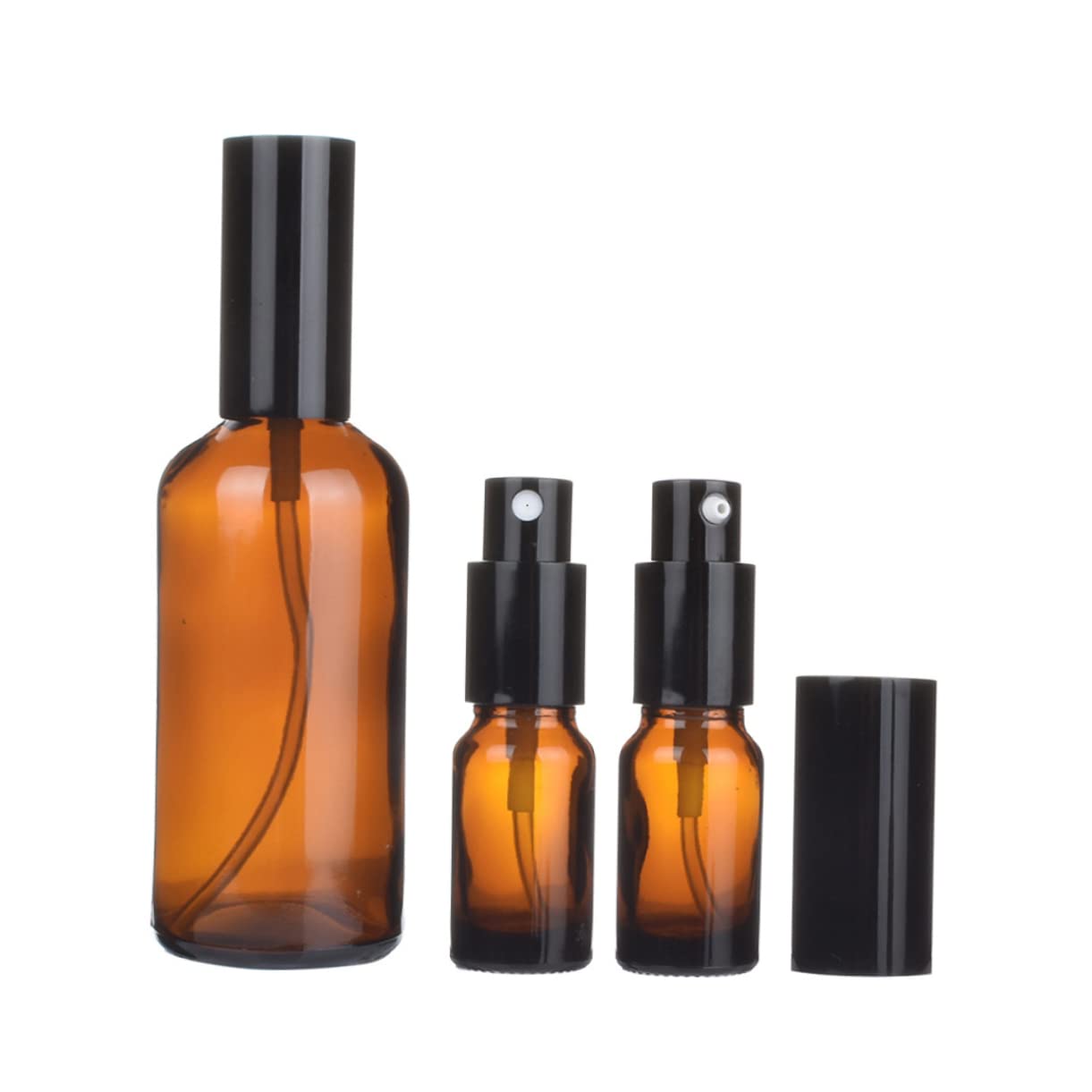FOMIYES 10pezzi Flacone per Profumo in Vetro Contenitore per Cosmetici da Viaggio Flacone Vuoto Marrone Ricaricabile e Riutilizzabile