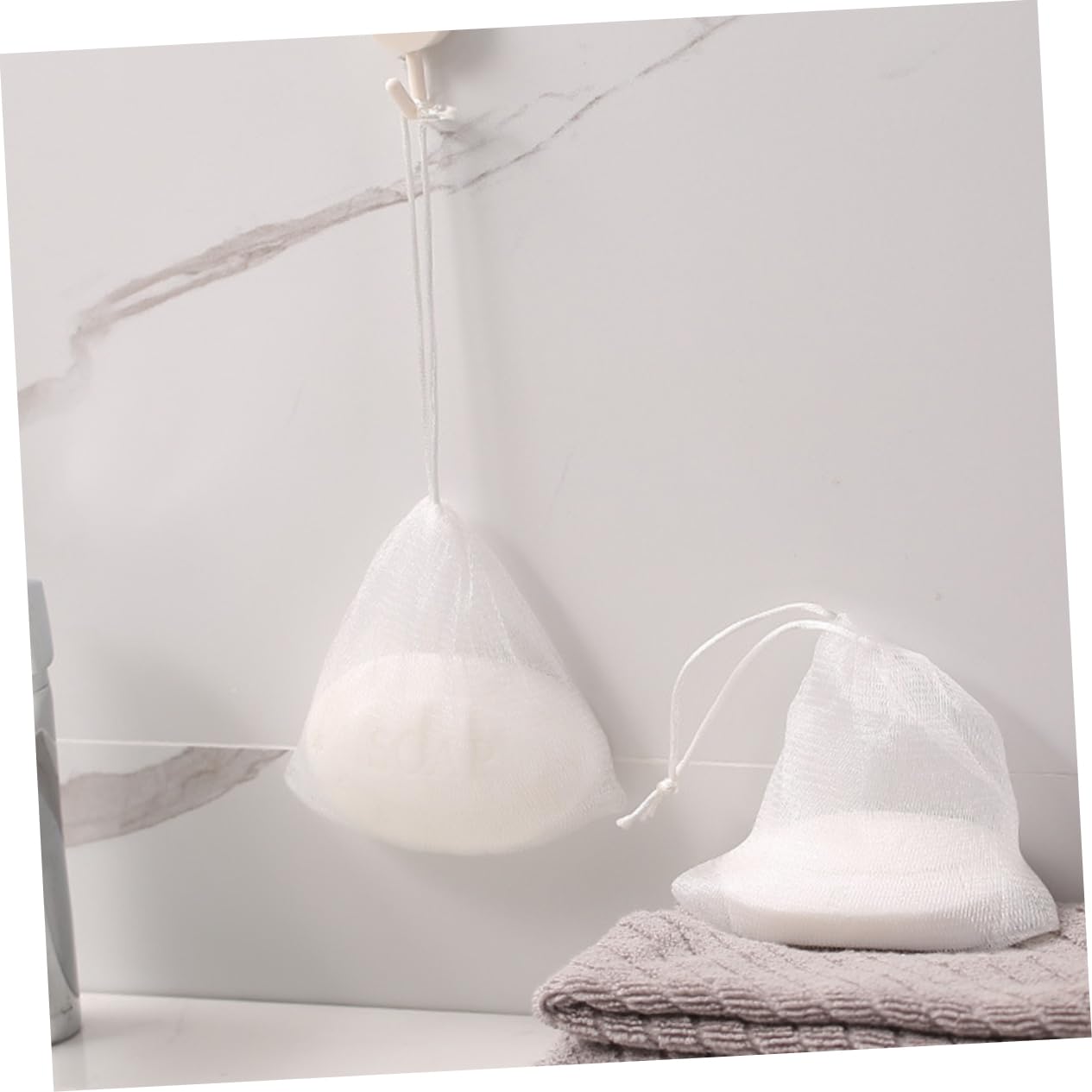 30pcs Portable Soap Pouches Mesh Soap Nets for Easy Foaming and Storage for Travel and Home Use Collects Flakes and Prolongs Life