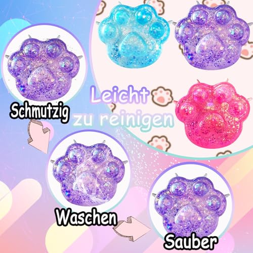 Fidget Toys,Anti Stress Spielzeug,4 Stück Elastizität Weich Stress Spielzeug Fidget Toy,Squeeze Toy Sensorik Spielzeug Stressabbau Spielzeug für 14+ Jahre Alt(Purple)