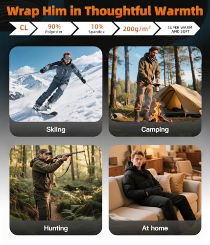 CL Convallaria Ropa Interior Térmica para Hombre, Conjunto Funcional de Esquí con Forro Polar Transpirable para Hombres - imagen 6