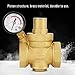DN32 Pressure Reducers, 1-1/4inch Brass Valve with Pressure Limiter 1-1/4'' Adjustable - RV Pressure Regulator Thread with Meter 1.6MPa