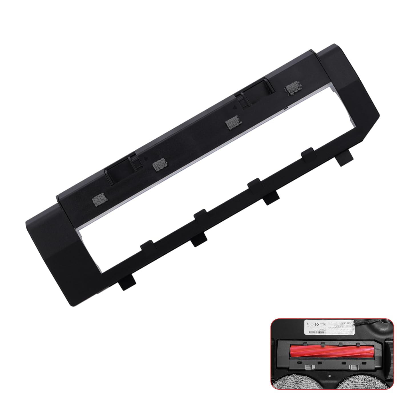 Replacement Brush Guards Covers Back Cover for Roborock Q Revo, Roborock Qrevo MaxV, Roborock Qrevo S, and Q Revo Pro Robot Vacuum Cleaner - Main Brush Holder Accessories Parts(Black)-image-48