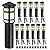 ZUCKEO Low Voltage Landscape Pathway Lights 5W Outdoor Landscape Lighting, 12-24V 3000K Aluminum Wired LED Bollard Path Lights Waterproof for Walkway Yard Garden, 12Pack