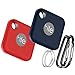 Produktbild Silikon-Schutzhülle für Tile Pro Item Finder 2020 und Tile Pro 2018, kratzfest, mit Karabiner-Schlüsselanhänger (blau und rot)