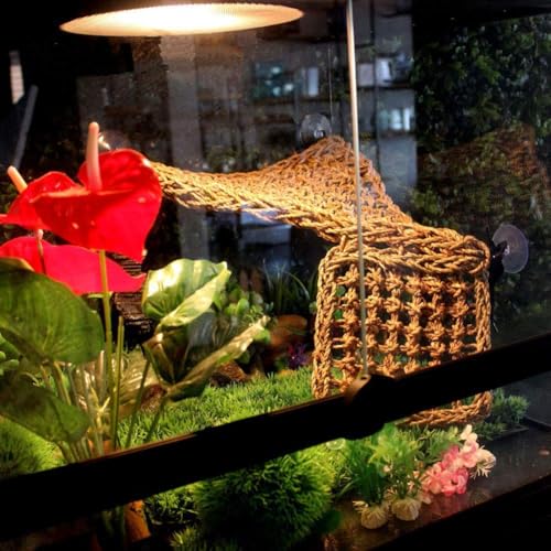PIVBY Bearded Dragon Hammock(11.02" x 7.87", 2 PC) Reptile Lounger Climbing Toys Seagrass Fiber Habitat Tank Accessories for Chameleon, Lizards, Geckos, Snakes, Lguana, Amphibian Reptiles Habitats by PINVNBY - Used condition - Image 6