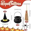 FOIMAS 37pcs Mini Witch Hats Black Candy Cauldron and Witch Brooms for Halloween Craft Accessories Table Decoration Supply #1
