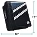 Case-it The Z Shape Zipper Binder - Two Binders in One - Double Sided 1.5 Inch D-Ring - Multiple Pockets - 500 Page Capacity - Comes with Shoulder Strap, Black Z-176