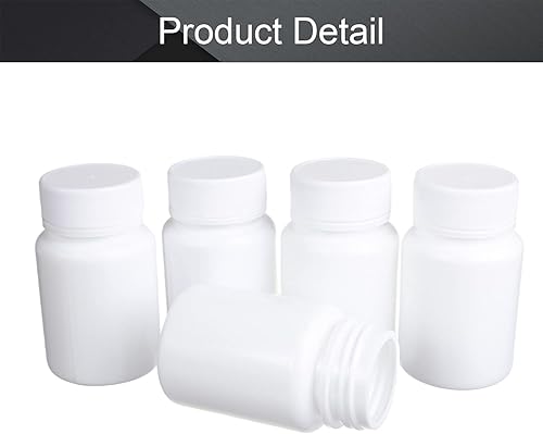 Miniatura 8 de Othmro Botellas de reactivo químico de laboratorio de plástico PE 10pcs, 2.0 fl oz/2.03oz boca ancha 25mmID muestra redonda contenedor de