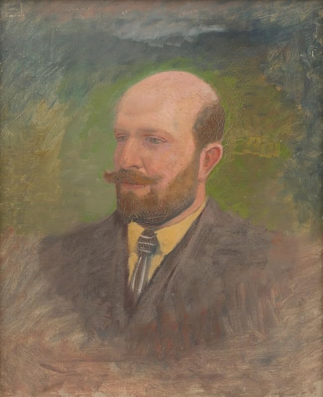 Portret mężczyzny z krawatem (1880–1900) plakat wydruk autorstwa Ladislav Mednyánszky (24 x 36)
