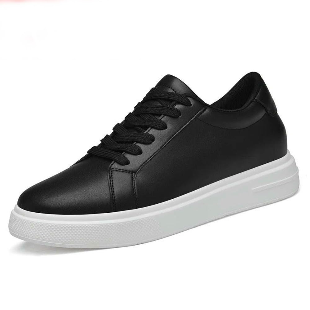 WLDMA - Scarpe da ginnastica da uomo con rialzo, soletta interna 6-10 cm, in pelle